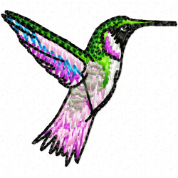 Hummingbirds Embroidery Design 5